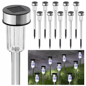 Solar Lights Outdoor Garden Solar Stake lights Patio Pathway Lighting 10 Pieces - Picture 1 of 14