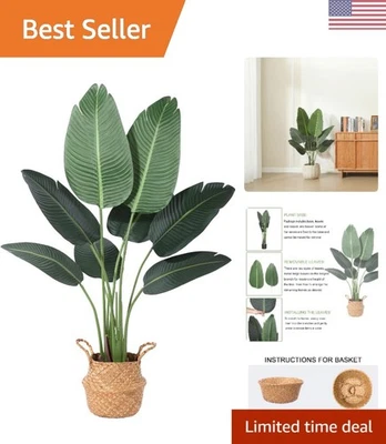 Maintenance-Free 4FT Artificial Bird of Paradise Plant - Durable & Eco-Friendly - Image 1 of 4