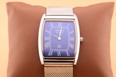 Reloj de cuarzo delgado vintage Seiko para hombre equipado con batería nueva - correa nueva Foto 1 de 4