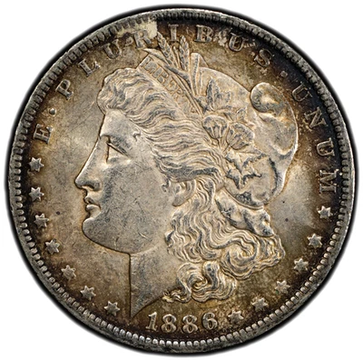 1886-O Morgan Silver Dollar - PCGS GOLD SHIELD About Uncirculated - BETTER DATE! - Image 1 of 3