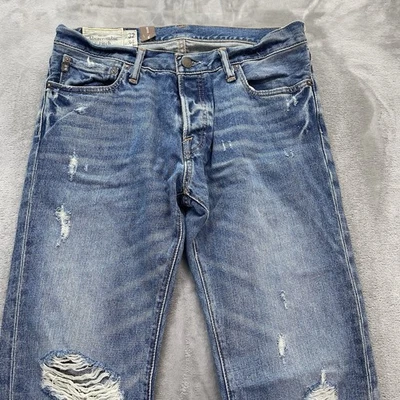 Abercrombie & Fitch jeans Men’s size 32x34 distressed denim Baxter slim boot - Image 1 of 4