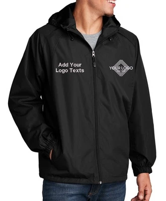 JST73 设计您自己的定制标志文字拼接男式连帽 Reglan 夹克 — 第 1/4 张图片