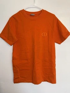 Christian Dior 943J605A0554 Men's T-Shirt CD Icon 100% Cotton Orange S Size - Picture 1 of 7