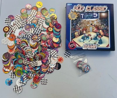 Authentic Pog Classic Board Game 22 Original Pogs & 2 Slammers Plus Almost 500 - Image 1 of 4