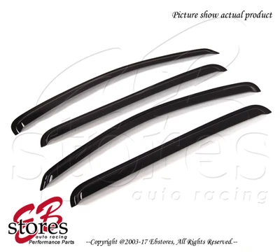 Viseras de ventana JDM negras profundas montadas en el exterior 4 un. para Dodge Durango 2004-2009 Foto 1 de 4