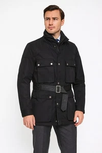 Runway GUCCI A/W 2005 Black Nylon Cotton Motorcycle Jacket Alpaca Trim 50IT 40US - Picture 1 of 17