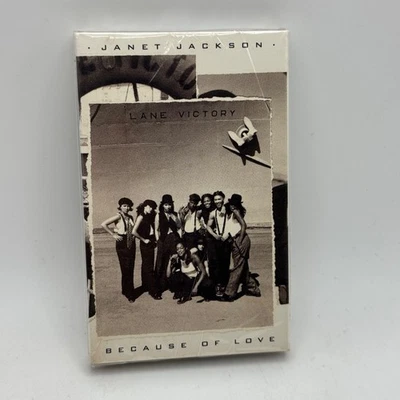 Janet Jackson Because of Love Cassette Tape Single 1994 House Hip Hop SEALED NOS - Image 1 of 4
