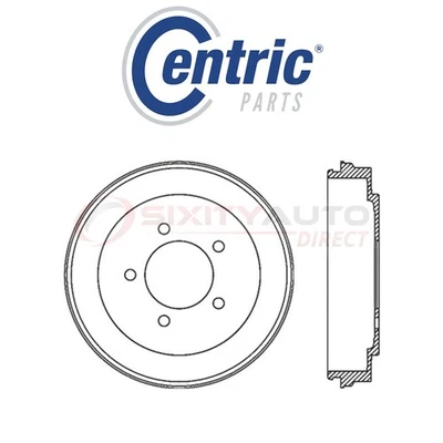 Centric C-TEK Brake Drum for 2009-2017 Jeep Compass 2.0L 2.4L L4 - Kit Set vn Foto 1 de 4