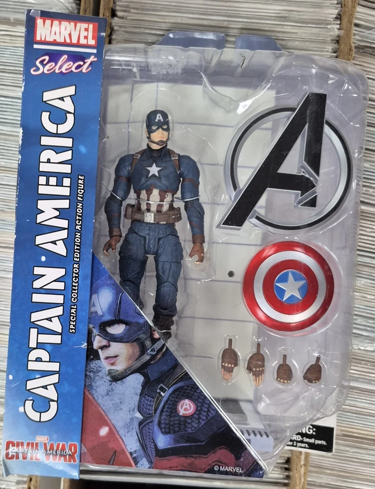 Figura de acción Diamond Select Marvel Civil War Capitán América 7" NUEVA SIN ABRIR Foto 1 de 1