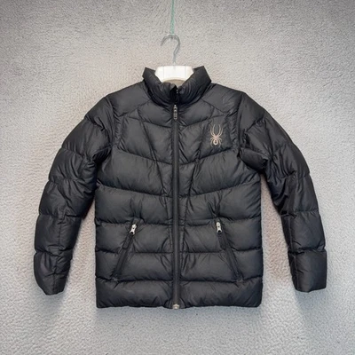 Chaqueta Spyder Puffer Niños Grande Negra Plumón Softshell Exterior Snowboard Senderismo Foto 1 de 4