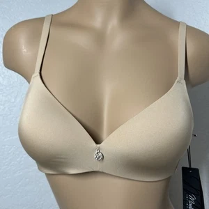 Montelle 32A Essentials Wire Free T-Shirt Bra Sand Beige NWT Soft - Picture 1 of 13