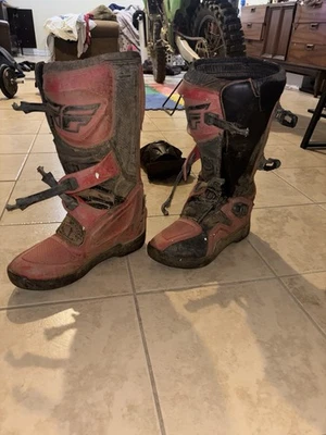 Botas Fly Racing Talla 11 Rojas: Usadas pero tratadas con cuidado Foto 1 de 2