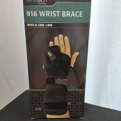  CORETECH 916 Left/Right Universal Wrist Brace/Splint - Black New Open Box - Image 1 of 4