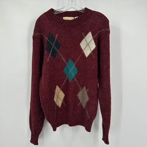 Herren Vintage Argyle Pullover Gr. M Mohair Mischung Academia Preppy Ivy League Opa - Bild 1 von 8