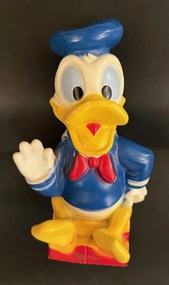 Walt Disney Vintage Donald Duck Piggy/Coin Bank by Play Pal Plastics 11” tall - Image 1 of 4