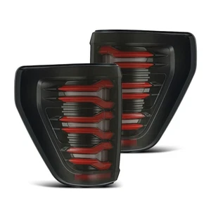 AlphaRex Tail Lights For Ford F-150 2021 2022 Driver & Passenger Pair|Black-Red - Picture 1 of 9