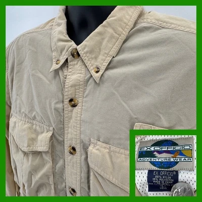 ExOfficio Adventure Wear Mens Button Up Shirt Fishing Hiking Outdoor L - Image 1 of 4