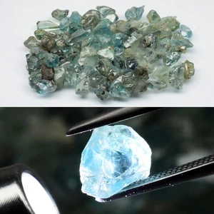 💎 100.51ct 85p Lot Rough Natural Green Blue Zircon - Gentle Heat, Cambodia Gems - Picture 1 of 6
