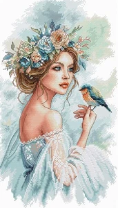 Kit de punto de cruz de la dama del jardín ~ punto AVA - Imagen 1 de 1