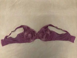 Cacique Bra 46DDD Lace Unlined Full Coverage Underwire Mauve - Picture 1 of 6