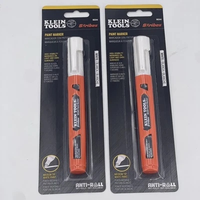 Klein Tools 86344 Skribes Sharpie Paint Marker, White Construction Marker *New - Image 1 of 4