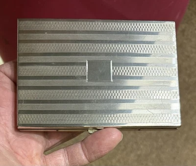 Caja de cigarrillos de plata esterlina Volupte estuche para tarjetas de visita soporte para dinero 146 g Foto 1 de 4