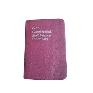 Vintage 1971 Collins German Gem Dictionary English-German Pocket Red Book - Picture 1 of 12