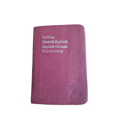 Vintage 1971 Collins German Gem Dictionary English-German Pocket Red Book - Image 1 of 4