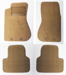 NEW! Tan Floor Mats 2000-2002 Jaguar S Type Set of 4 with Heel Pad  Rubber Back