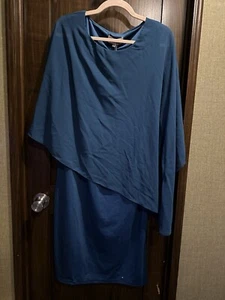 Kim Curvy Boutique Neu mit Etikett Damen XL türkisfarbenes kurzärmliges Kleid mit Flügel neu - Bild 1 von 6