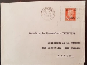 FRANCE Yvert N°248 caisse d'amortissement. Lettre BESANç0N 27/03/1928 pour PARIS - Picture 1 of 1