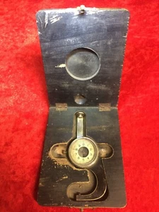 SPESSIMETRO ANTICO STRUMENTO FUNZIONANTE VINTAGE LAVORO SCATOLA LEGNO - Foto 1 di 12