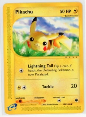 2002 Pokémon Expedition Pikachu Common 124/165 NM-MT - Image 1 of 2