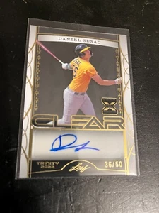 2022 Leaf Trinity Clear Daniel Susac Autogramm Oakland A's 36/50 - Bild 1 von 1