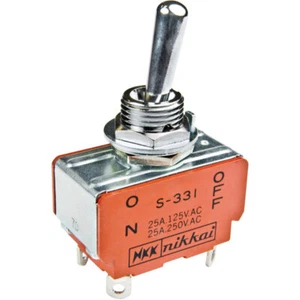 NKK Switches S823 30A Toggle DPDT On-Off-On 250VAC 22mm Lever Screw Lug - Picture 1 of 1