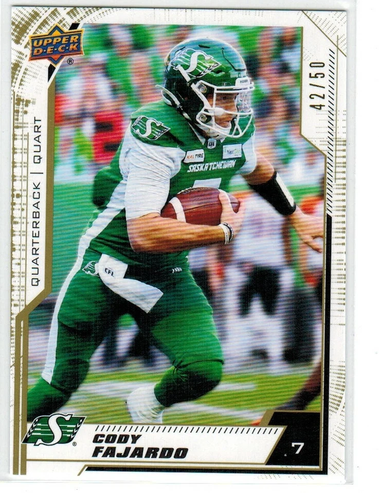 2020 Upper Deck CFL Gold Parallel /50 Singles Pick from List Complete Your Set - Image 1 of 1
