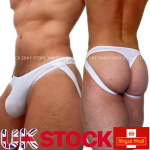 Jockmail Mens Jock Strap Sexy Silky Jockstrap Underwear with Thong back detail - Picture 1 of 20