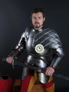 Medieval Steel LARP Warrior Half Body Armor Suit Armor Cuirass Battle Warrior - Picture 1 of 6