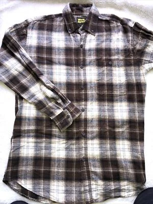 Camisa de franela a cuadros Work N Sport para hombre mediana leñador franela vintage Foto 1 de 4