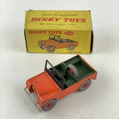 Land Rover Dinky naranja vintage en caja n.º 340 Foto 1 de 4