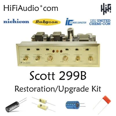 Scott 299B amplificador de tubo restauración reparación actualización reconstrucción kit condensador Foto 1 de 4