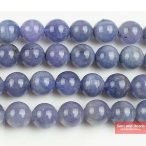 Tanzanite Angelo Perline - Pietra Naturale Rotonda Perline Sciolte 12MM Collana Bracciale Fai da Te - Foto 1 di 16