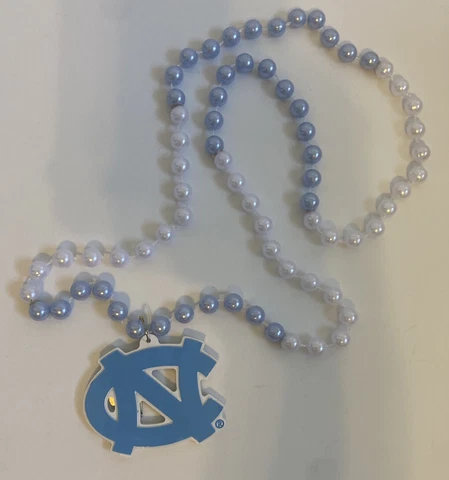 North Carolina TAR HEELS SPIRIT BEADS PEARLS LONG Necklace UNC NEW Cover