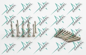 Tornillos de bloqueo y corteza cortical de 3,5 mm autogrifo 316L SS ortopédico implante veterinario ZaBeel - Imagen 1 de 6