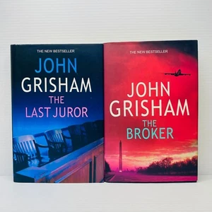 Lote de 2 Libros de John Grisham The Broker, The Last Juror Thriller Crimen Grande HC - Imagen 1 de 9