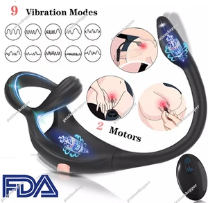 Prostate Massager Vibrator Cock Ring Anal Butt Plug Sex Toys For Men Couples New - Picture 1 of 15