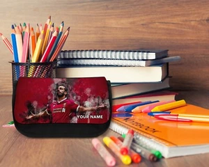 Mohamed Salah #4 Liverpool Personalised Black Pencil Case / Vanity Case - Picture 1 of 3