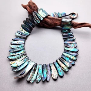 Collana conchiglia di mare arcobaleno naturale gioielli conchiglia di abalone - Foto 1 di 6