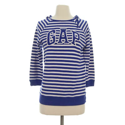 Sudadera con capucha pulóver a rayas azules Gap para mujer - talla pequeña Foto 1 de 4
