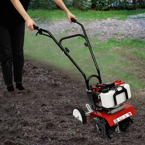 52CC 2Stroke Mini Tiller Cultivator Gas Powered Rototiller Garden Farm Tiller US - Picture 1 of 13